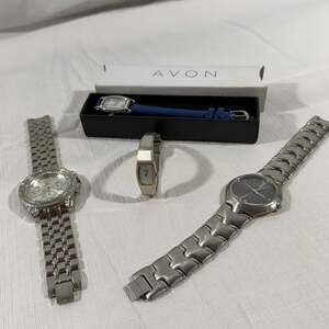 Lot of 4 Women's Vintage & Modern Watches - Avon, Kenneth Cole, Seiko